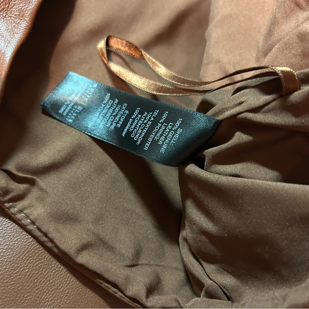 White House Black Market beautiful 100% Leather Pencil Skirt - Brown - Picture 5 of 11